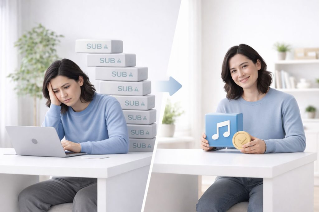 Pay-Per-Track Royalty Free Music: A No-Subscription Alternative for Creators 8 Pay only for the music you need, without committing to a subscription.